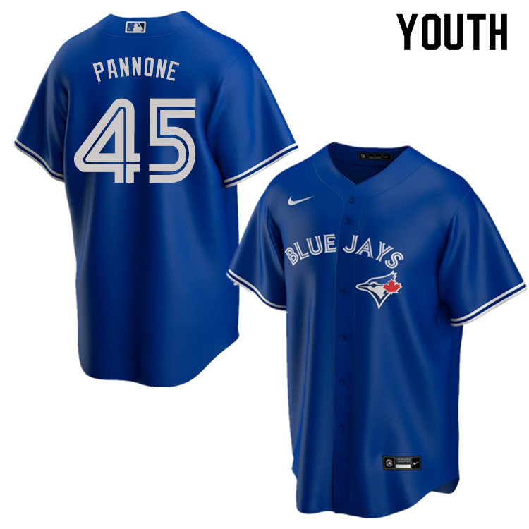 Nike Youth #45 Thomas Pannone Toronto Blue Jays Baseball Jerseys Sale-Blue